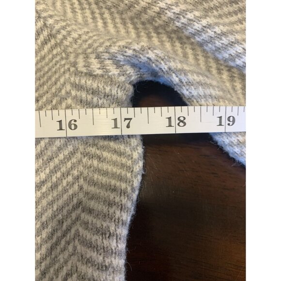 Sincerely Jules M Chevron Viscose Open Front Knit Cardigan Sweater Gray - Picture 5 of 8